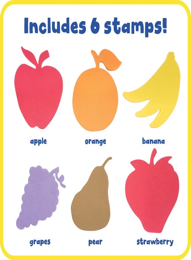READY 2 LEARN Giant Stampers - Fruit - Set of 6 - Easy to Hold Foam Stamps for Kids - Arts and Crafts Stamps for Displays, Posters, Signs and DIY Projects - Image 2